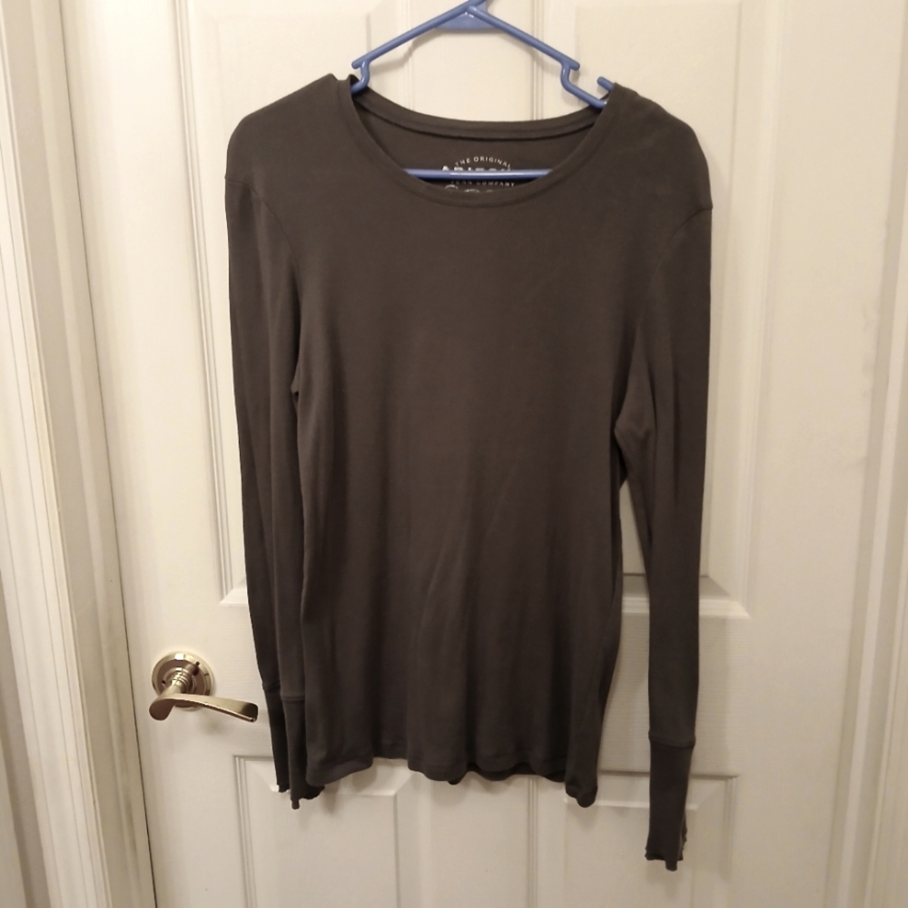 Arizona Jeans Co T Shirt Tee Women's Size XL Gray Long Sleeve